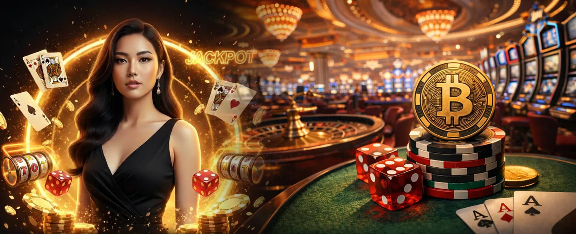 Dynamic online casino background with bright lights and game elements, representing 8k8 bet